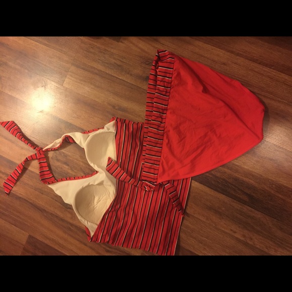 Red 2pc Swimsuit 16W - Picture 4 of 4